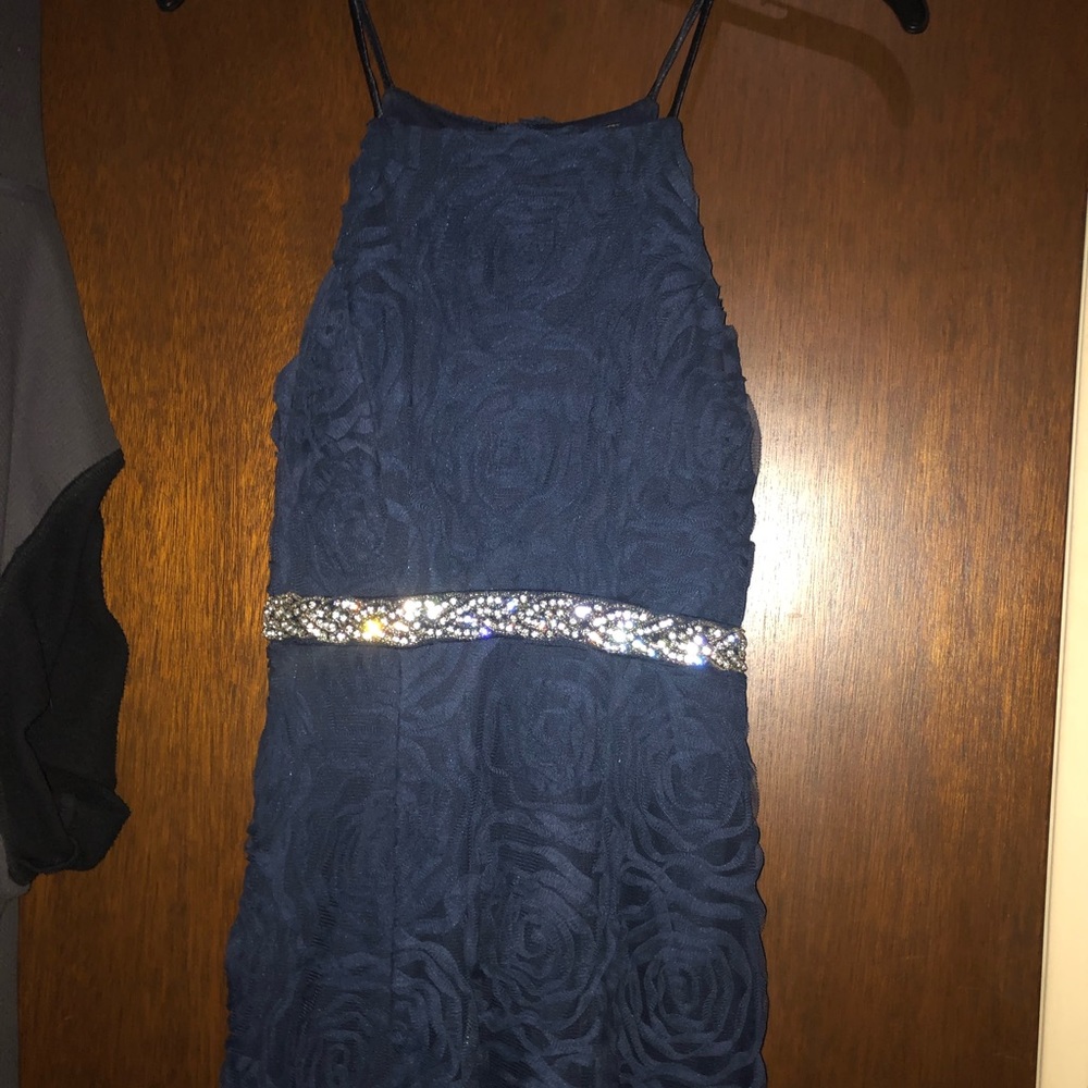 Navy blue prom dress